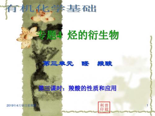 【化学课件】高考化学烃的衍生物单元复习