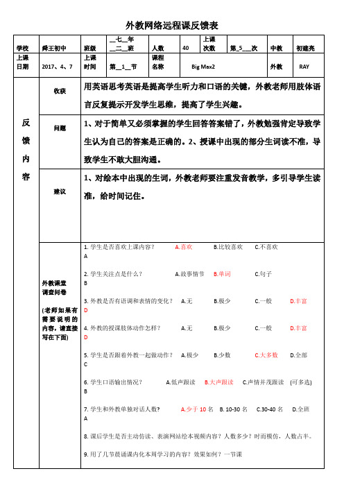 cjl---新教育英语反馈表