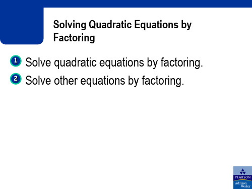 Solve Quadratic Equations using Factoring