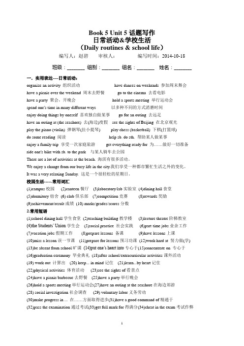 book5Unit 5话题写作