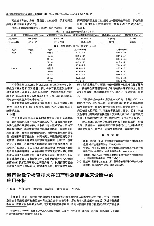 超声影像学检查技术在妇产科急腹症临床诊断中的应用分析