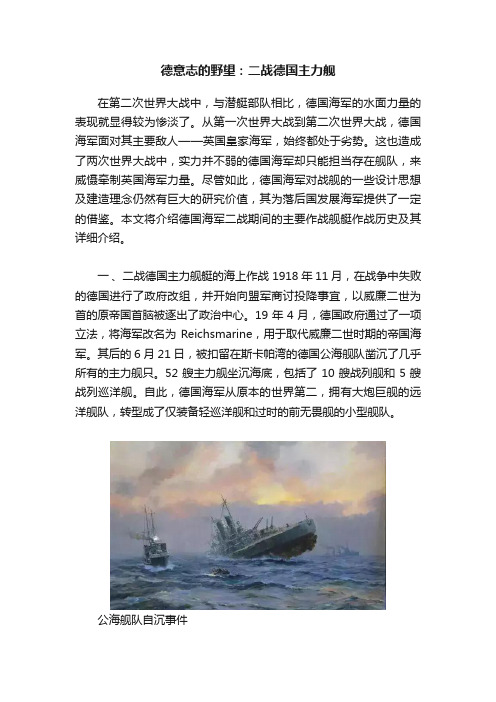 德意志的野望：二战德国主力舰