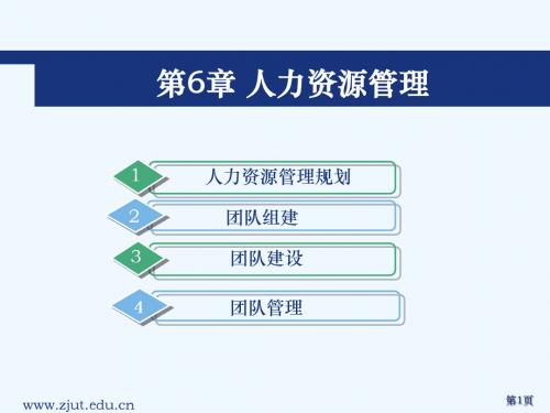 第6章 软件项目人力资源管理