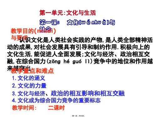 广东省揭阳市第一中学政治必修三课件第一课文化与社会