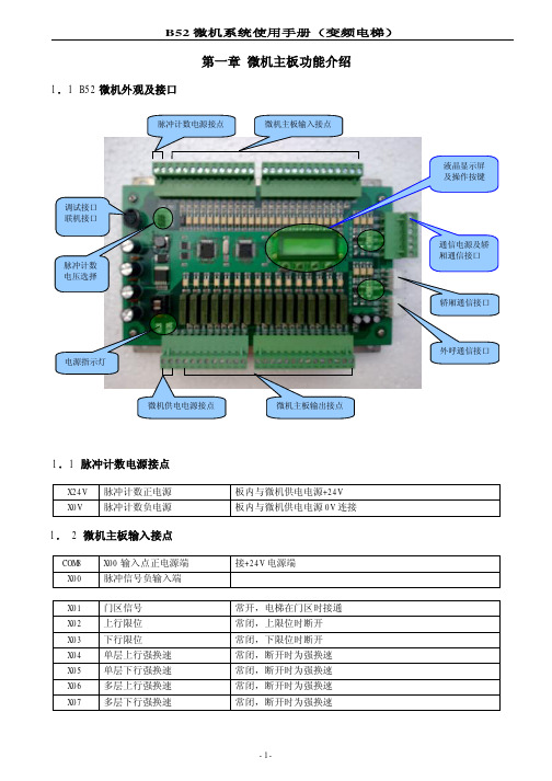 B52微机变频梯手册