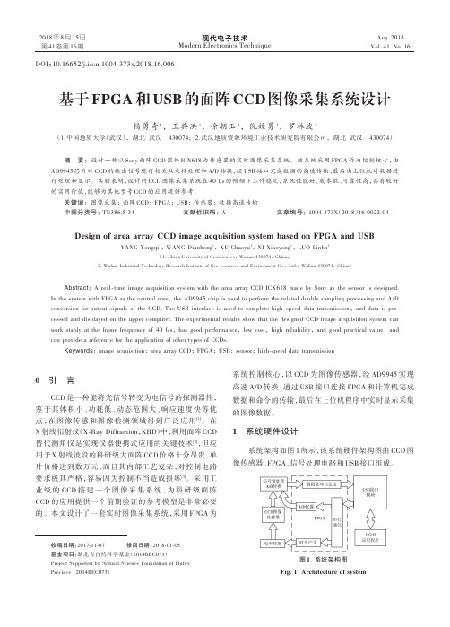 基于FPGA和USB的面阵CCD图像采集系统设计