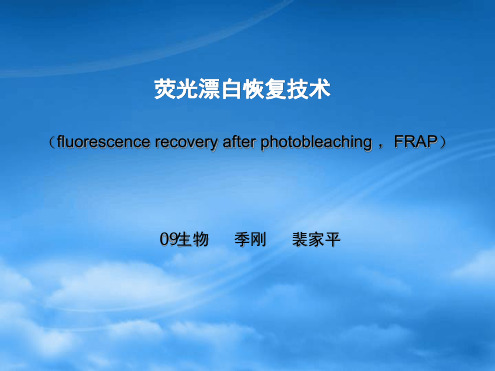 完整版荧光漂白恢复技术