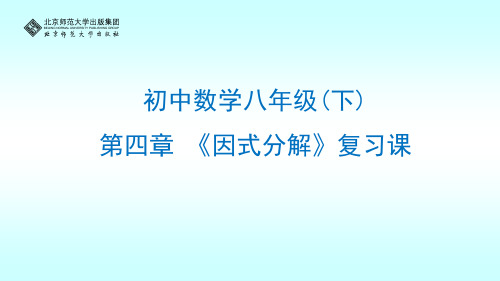 数学八年级下第四章《因式分解》复习课PPT