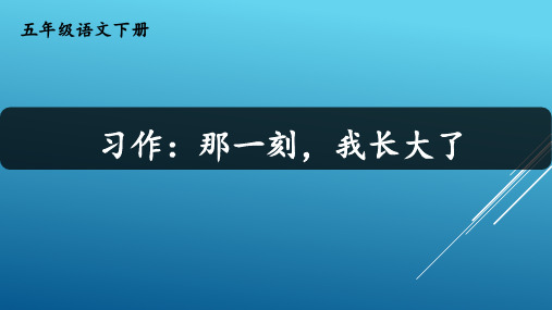 精品课件部编版五年级下册语文-全册习作指导