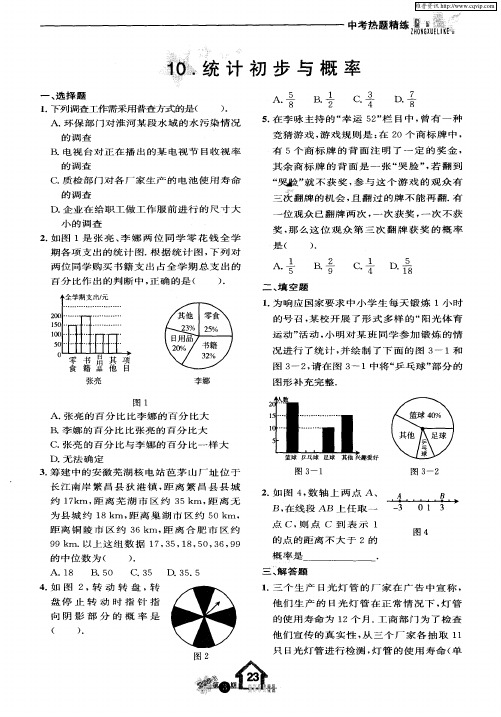 10.统计初步与概率