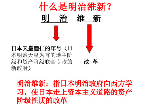 初中历史    日本明治维新