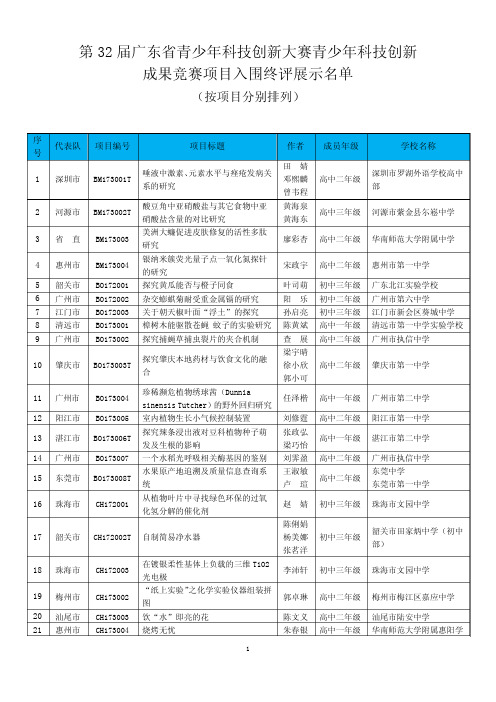 32届科技创新比赛作品