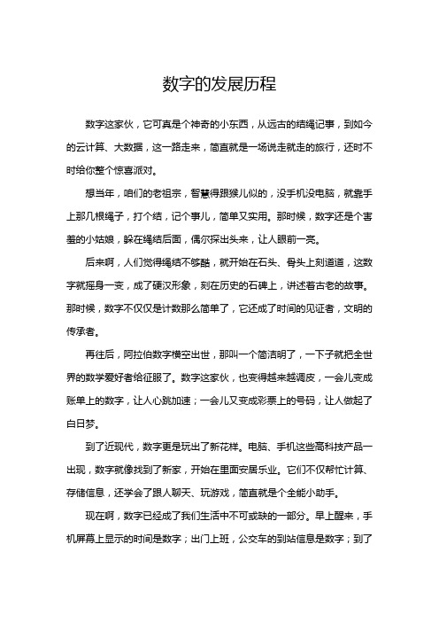 数字的发展历程