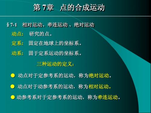 点的合成运动