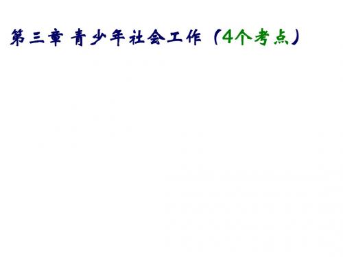 社会工作实务(初级)——第三章(车海波)
