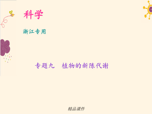 专题九 植物的新陈代谢