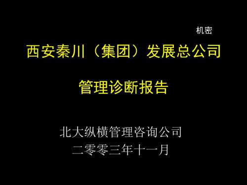 北大纵横-—西安秦川—管理诊断-10.23