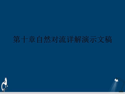 第十章自然对流详解演示文稿