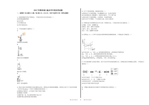 2017年贵州省六盘水市中考化学试卷