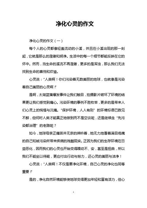 净化心灵的作文