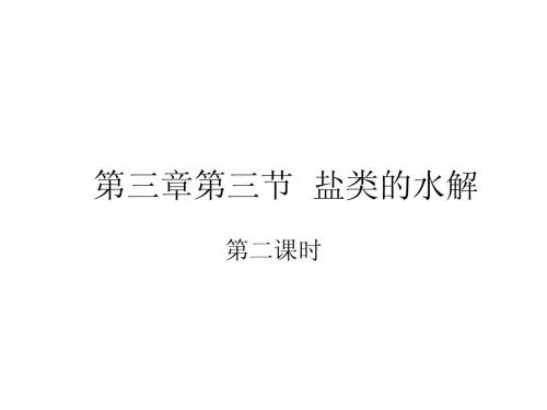 盐类的水解(第二课时)