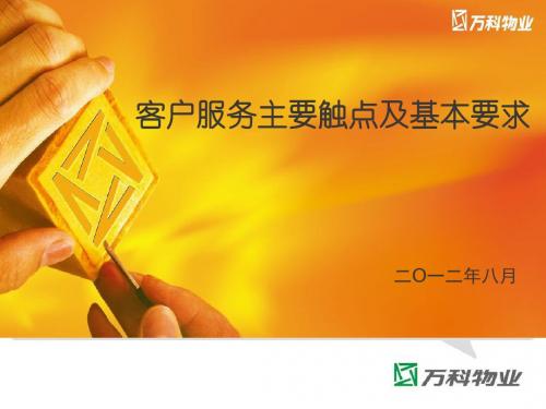 客户服务主要触点及基本要求(PPT31张)