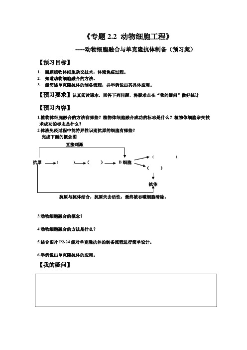 动物细胞培养与单克隆抗体制备 公开课