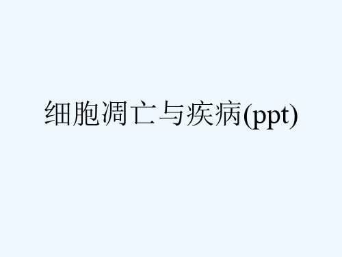 细胞凋亡与疾病(ppt)