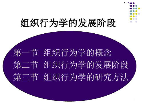 组织行为学的发展阶段(精品)