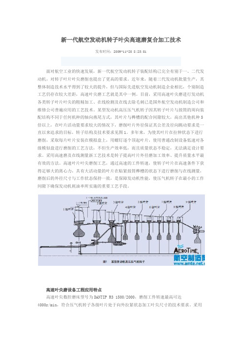 新一代航空发动机转子叶尖高速磨复合加工技术
