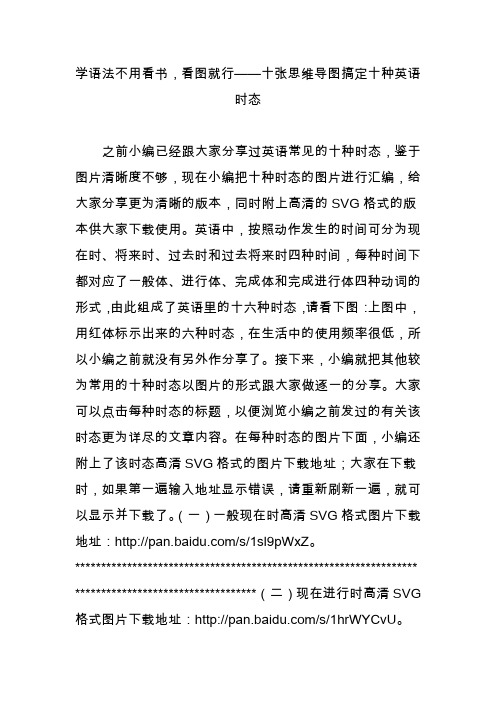 学语法不用看书,看图就行十张思维导图搞定十种英语时态