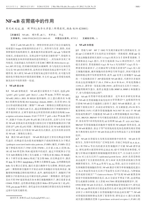 NF-κB在胃癌中的作用
