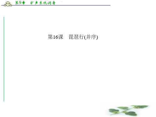 高中语文粤教必修3课件 第16课 琵琶行(并序)