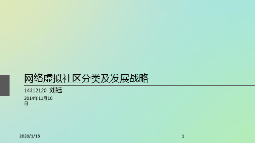 虚拟社区的分类及发展战略PPT课件