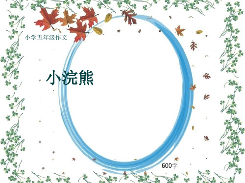 小学五年级作文《小浣熊》600字