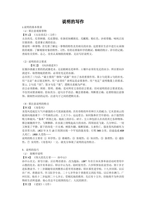 说明文的写作