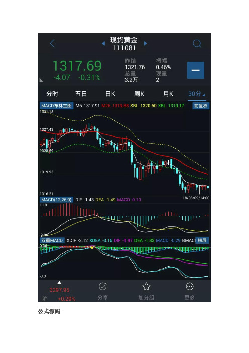 通达信双重MACD副图公式 源码 支持手机