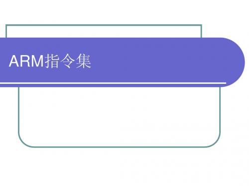 ARM指令集