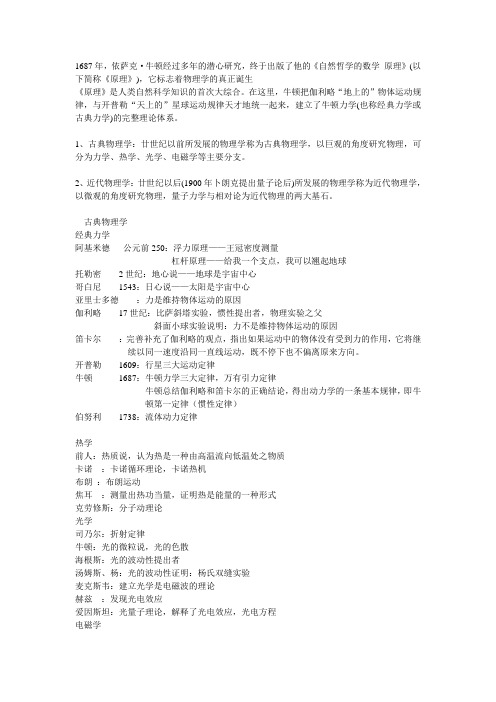 物理学发展简介