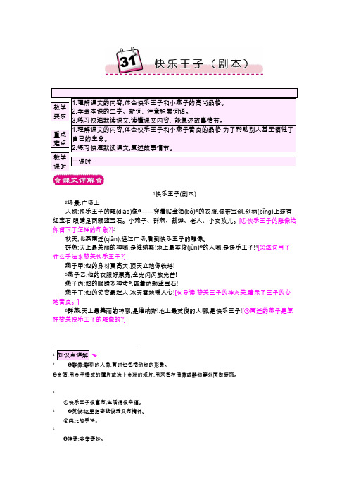 31 快乐王子(剧本)