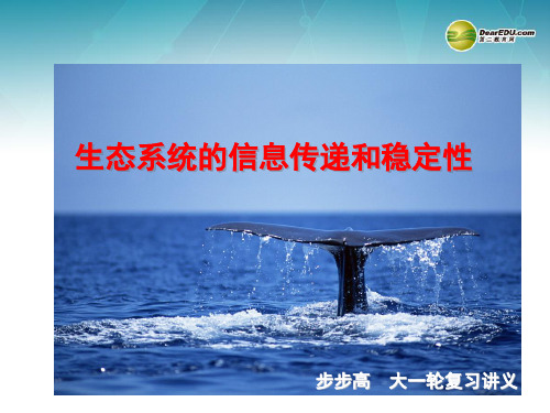 XXXX高考生物一轮复习生态系统的信息传递和稳定性课件