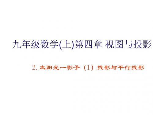 九年级数学太阳光与影子3