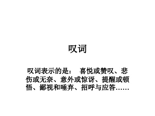 现代汉语叹词