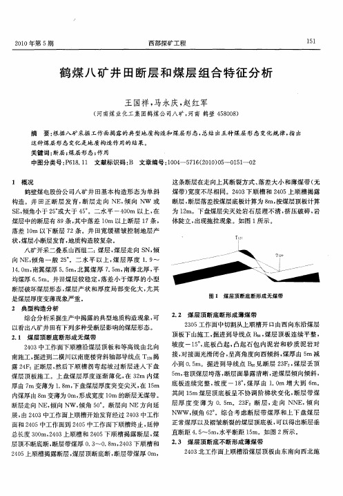 鹤煤八矿井田断层和煤层组合特征分析