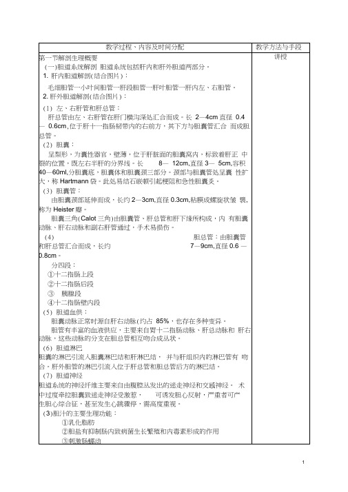 胆道疾病教案
