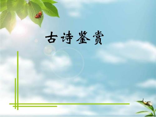 鉴赏诗歌形象2013
