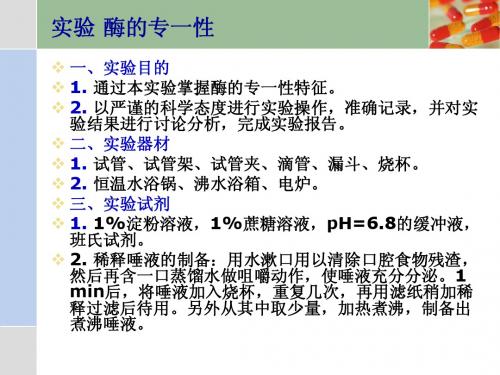 酶的专一性(生物化学)