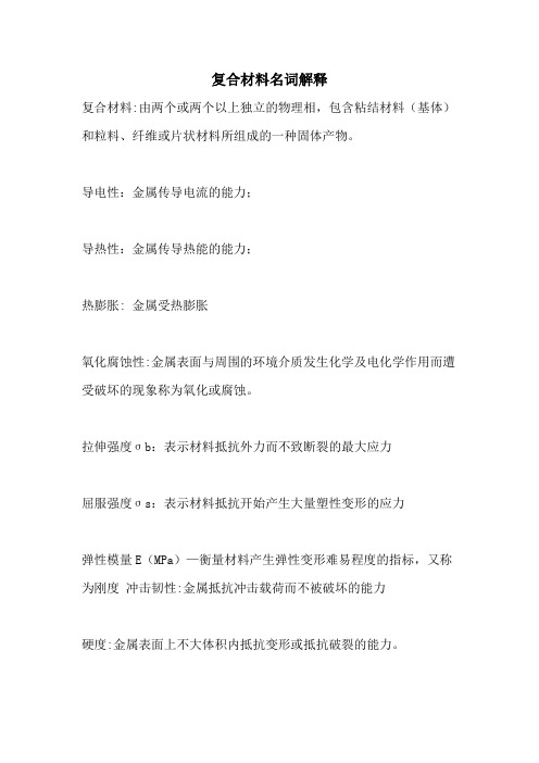 复合材料名词解释