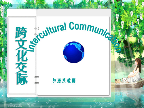 跨文化交际说课程幻灯片PPT