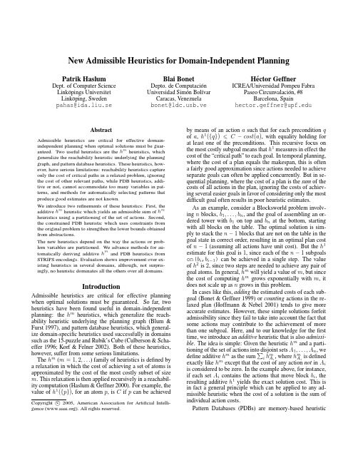 New admissible heuristics for domain-independent planning